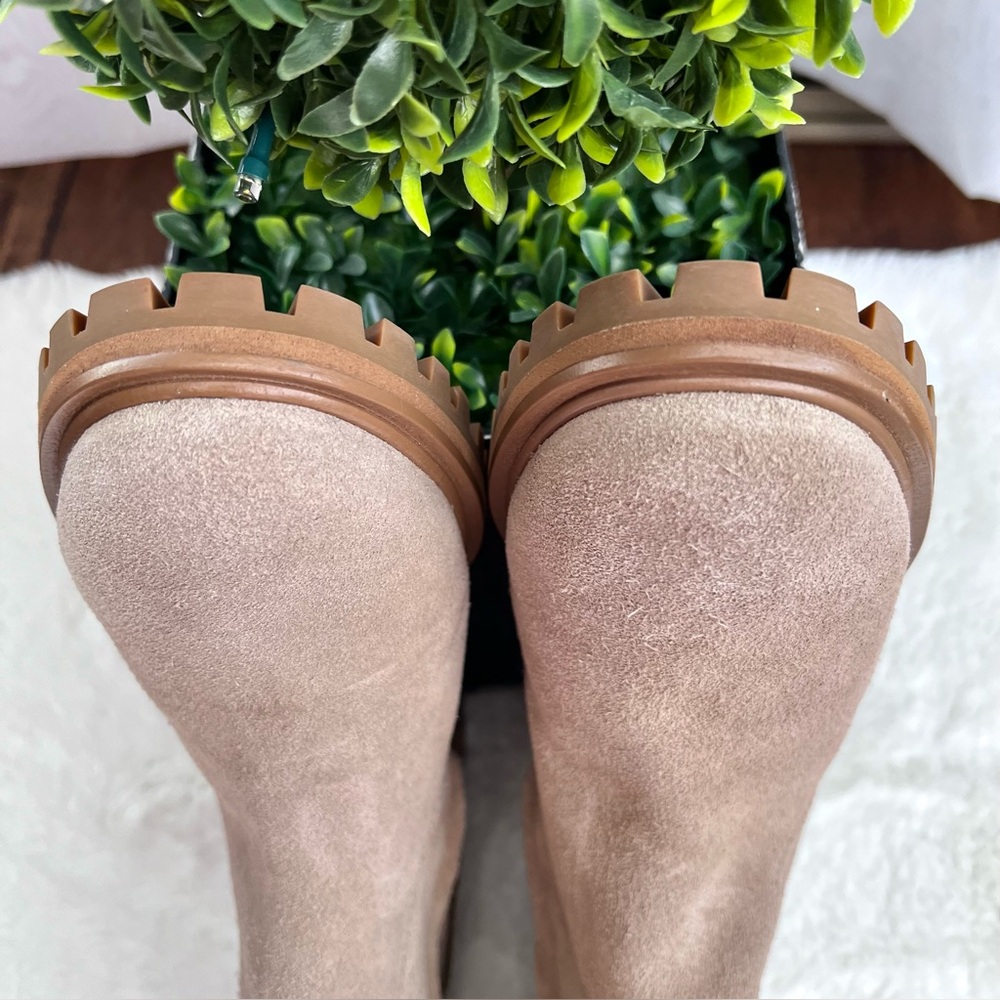 Kate Spade Bailee Winter Boots Rustic Brown Suede Faux Fur Lug Sole Size 8.5 - Picture 8 of 13